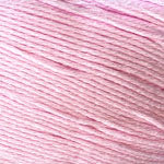A close-up of light pink thread or yarn strands, showing the texture and color of the material.