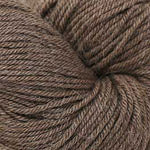 Brown yarn skein on a white background