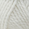 Ball of white yarn on a white background