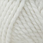 Ball of white yarn on a white background