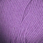 A close-up of lavender purple yarn wound tightly, showing the texture and color of the fiber.