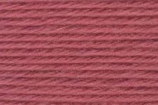 A close-up texture shot of a dusty rose pink yarn or thread, showing the fine twisted strands and horizontal ribbed pattern.
