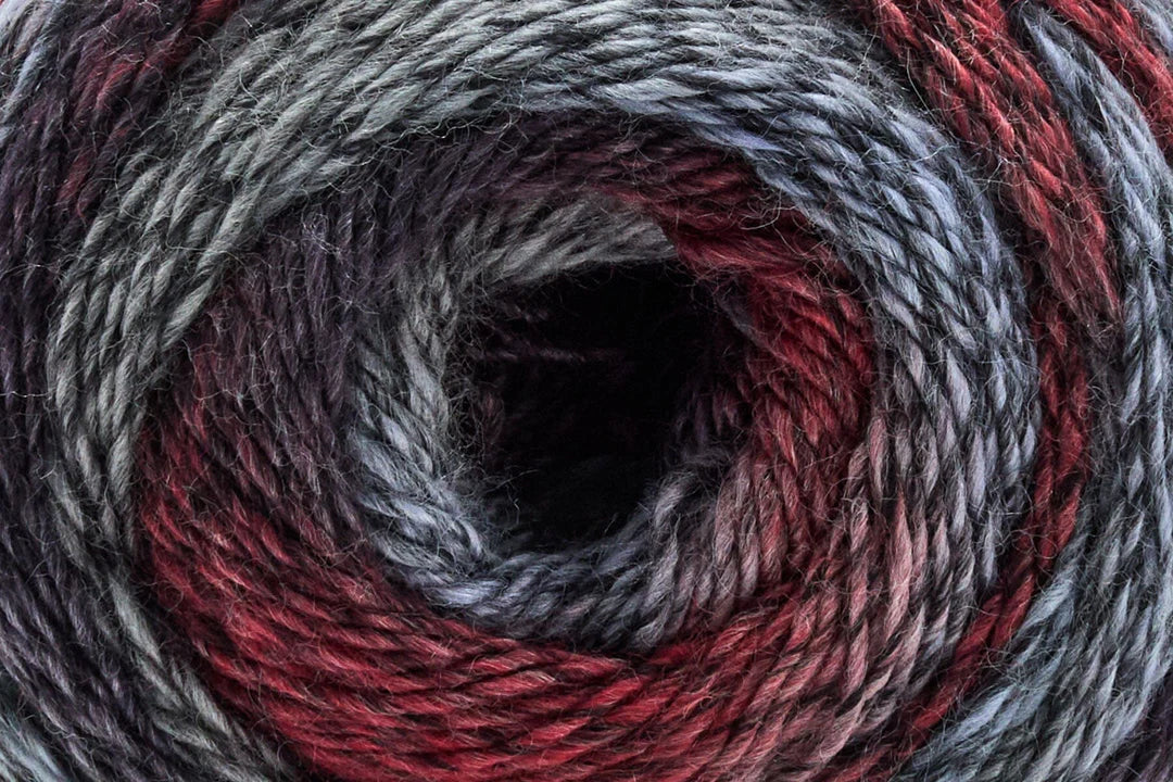 Close-up of a skein of multicolored yarn