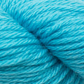 Close-up of blue yarn with a focus on texture and color.