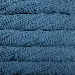 A close-up texture shot of thick, twisted blue yarn or cord, filling the entire frame.