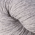 Close-up of gray yarn on a white background