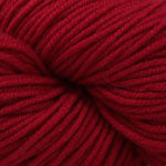 Red yarn ball on a white background