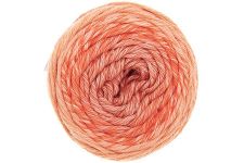 Ball of pink yarn on a white background