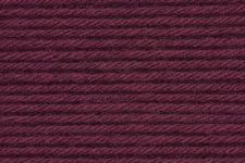 A close-up texture shot of a deep burgundy or plum-colored yarn with horizontal ribbed stripes.
