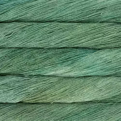A close-up texture shot of layered, horizontal green corduroy fabric or yarn strands.