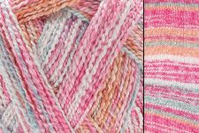 Close-up of multicolored yarn with a striped pattern