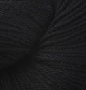 A close-up of dark charcoal gray or black yarn, showing the twisted texture of the fibers.