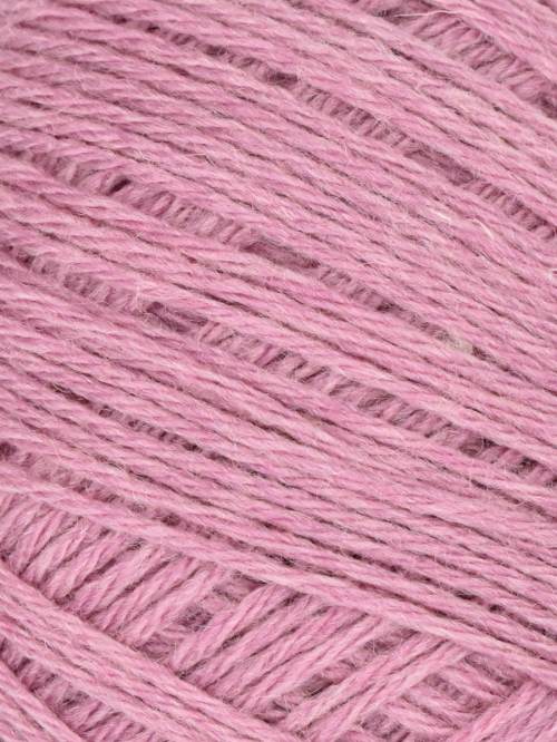 Close-up of pink yarn with visible texture