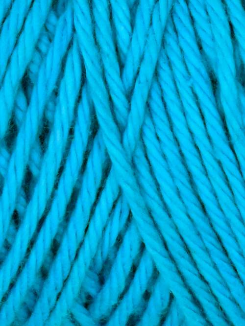 Close-up of blue yarn strands