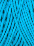 Close-up of blue yarn strands
