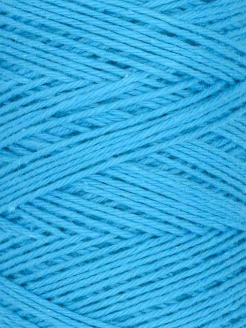 Close-up of blue yarn with a textured pattern