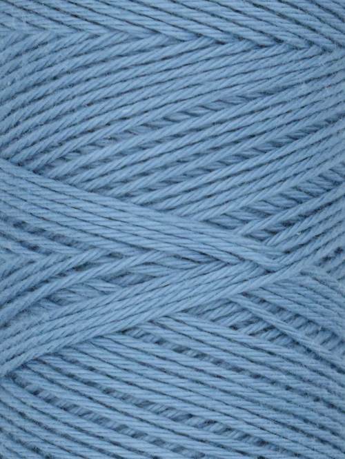 Close-up of blue yarn with a textured pattern