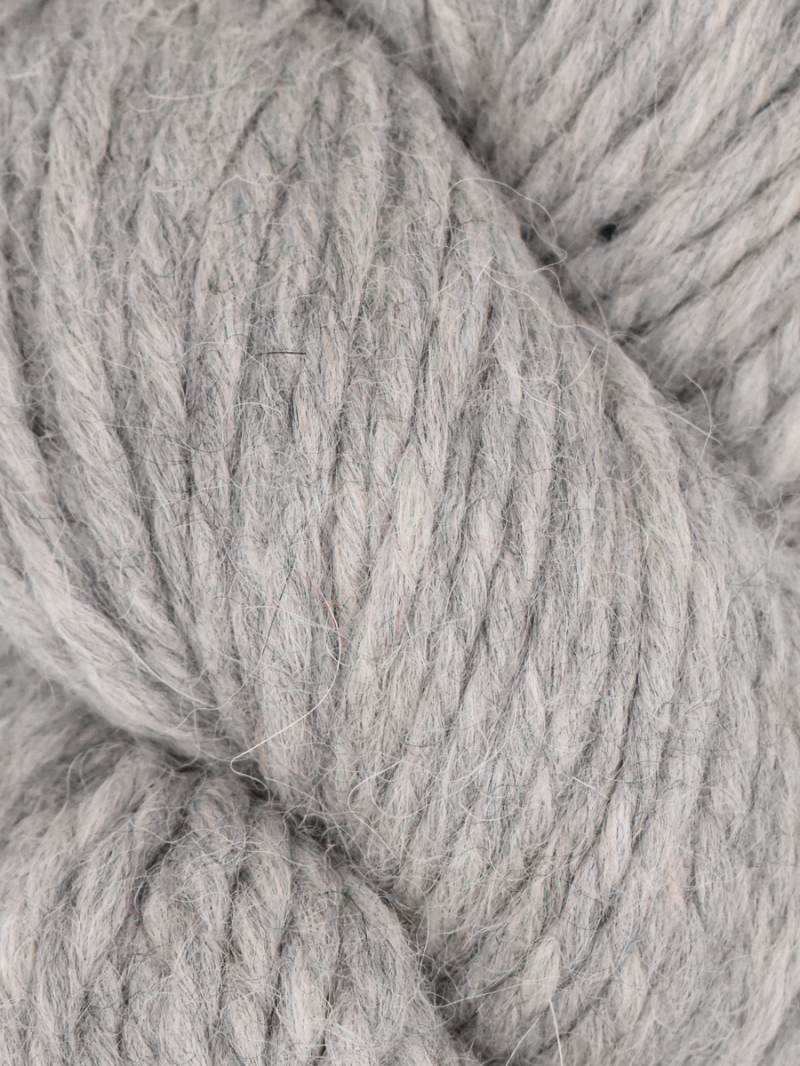 Close-up of gray yarn skein