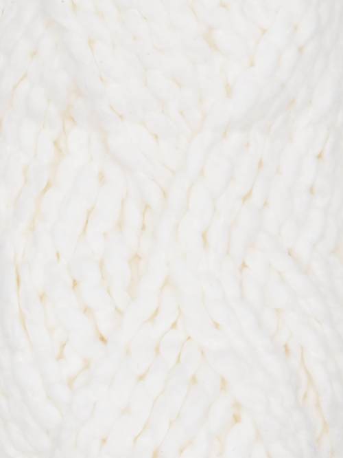 Close-up of white yarn with subtle texture