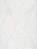 Close-up of white yarn with subtle texture