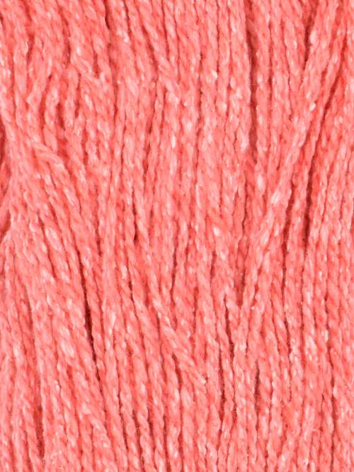 Close-up of pink yarn with a textured surface