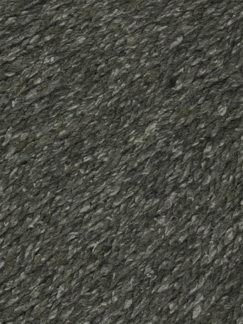 A close-up texture shot of a dark gray and black heathered fabric or yarn material.