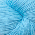Close-up of a ball of light blue yarn