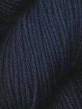 Close-up of dark blue yarn with visible texture