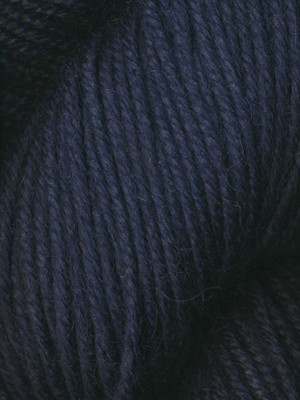 Close-up of dark blue yarn with visible texture