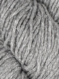 Close-up of gray yarn with a textured pattern