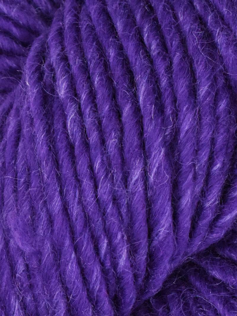 Close-up of a ball of purple yarn