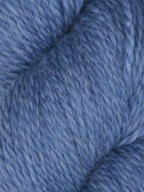 Close-up of blue yarn with a textured surface