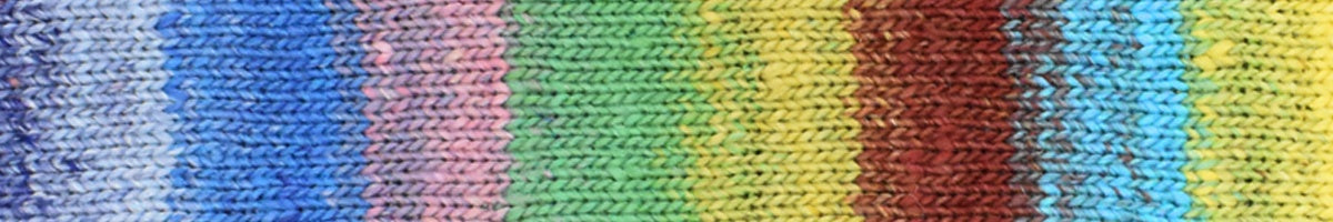 Multicolored fabric swatch with blue, green, yellow, and brown hues.