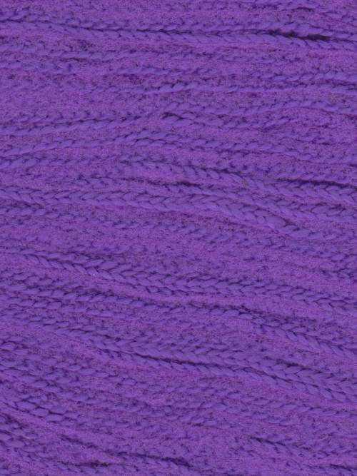 A close-up texture shot of a purple knitted fabric, showing the detailed knit pattern and color.