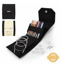 LYKKE Colour 5" Interchangeable Needle Starter Set – Black Vegan Suede