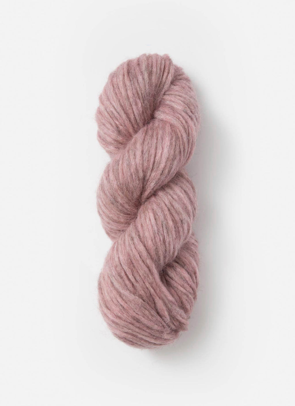 Pink skein of yarn on a white background