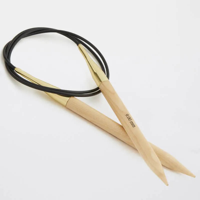 KnitPro Basix Beech Fixed Circular Knitting Needles, 32 in