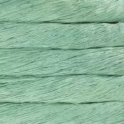 A close-up texture shot of mint green braided cord or thread, showing the fine strands and horizontal layered pattern.