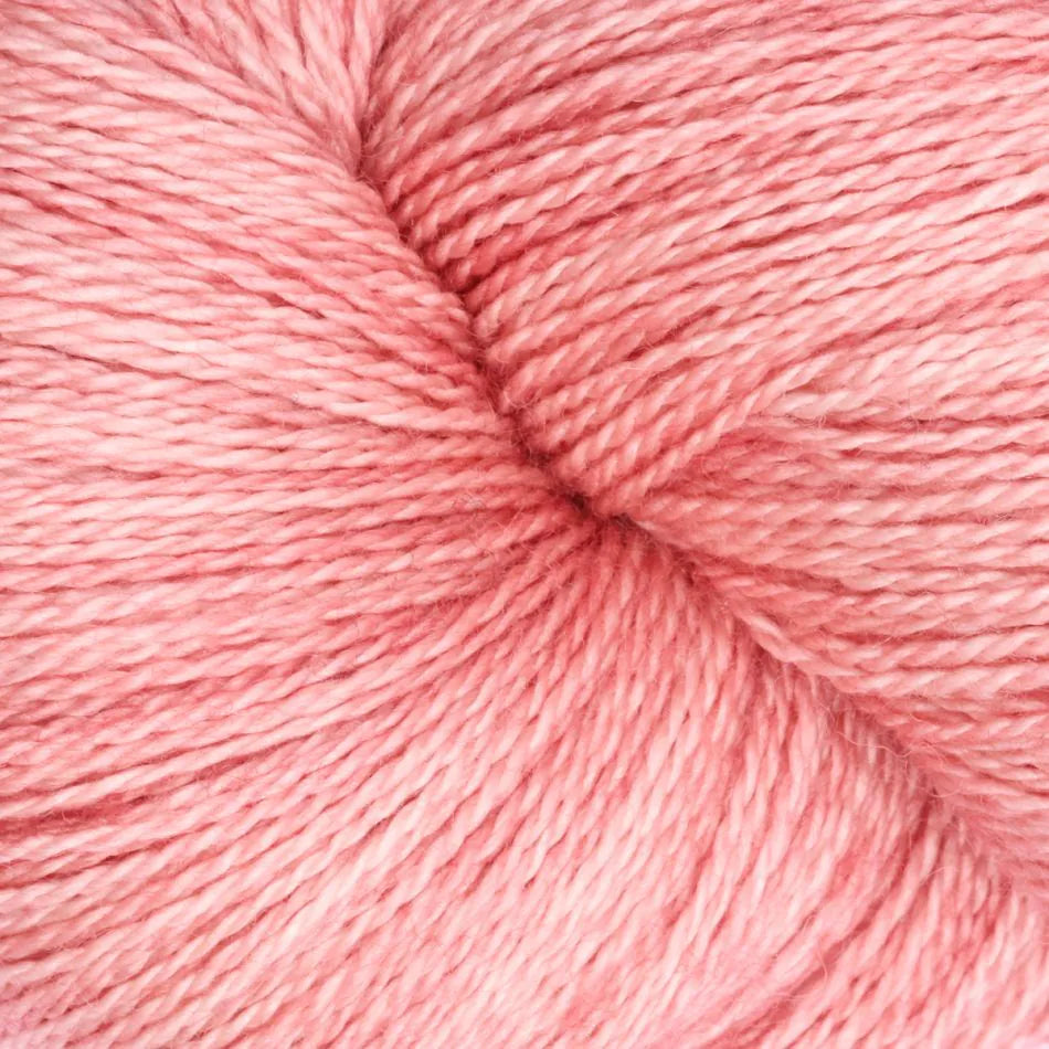 Close-up of pink yarn skein