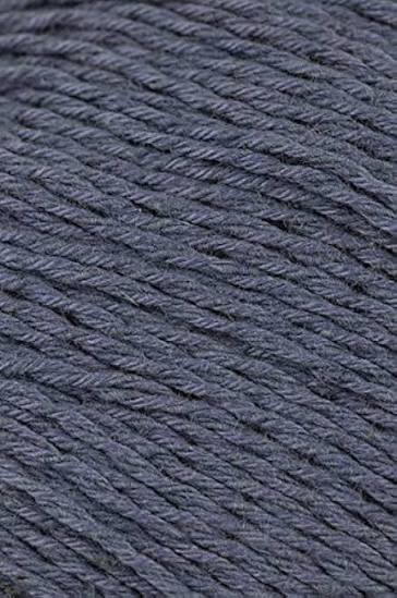 A close-up texture shot of dark gray twisted yarn, showing the detailed ply structure and heathered color.