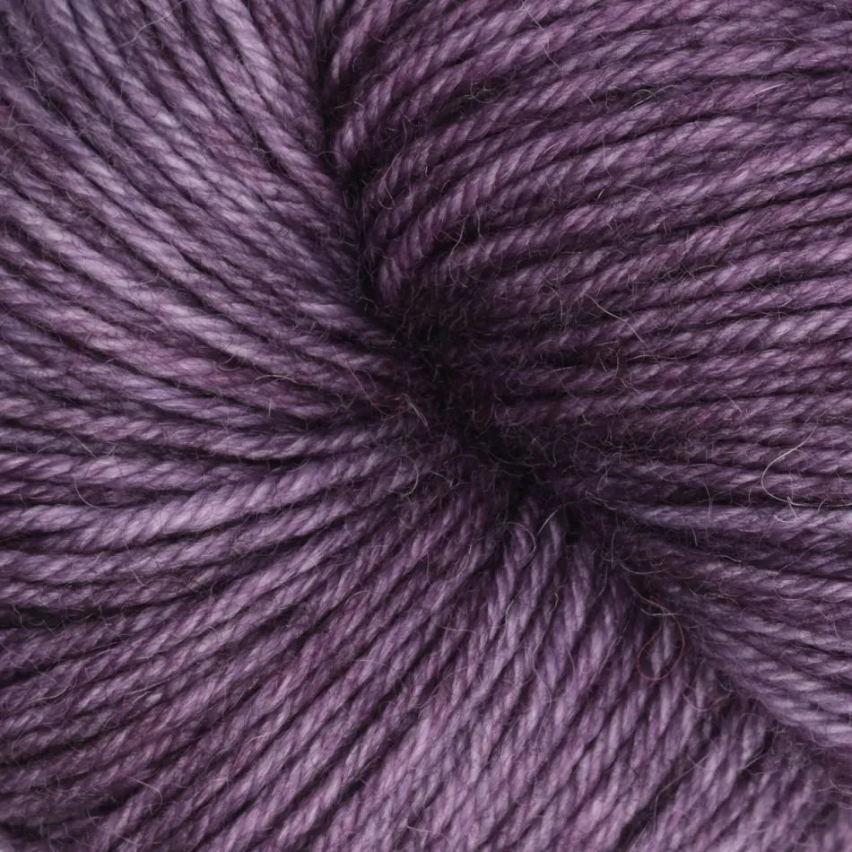 Close-up of a ball of purple yarn