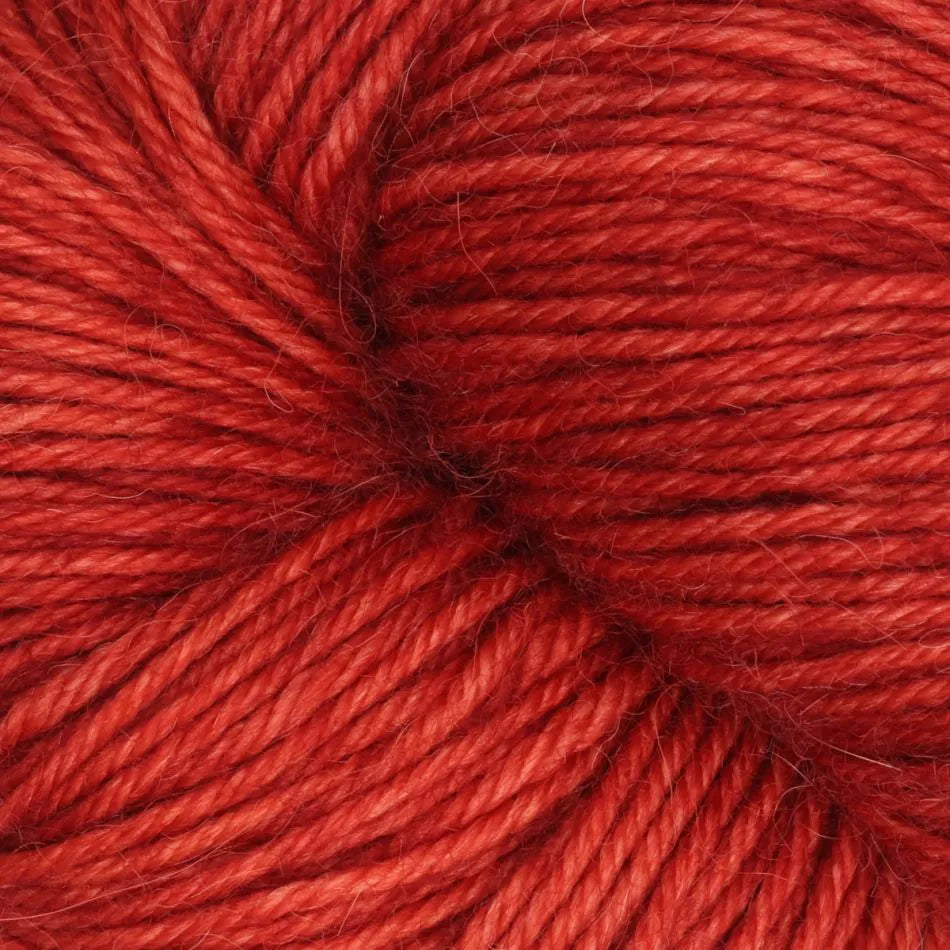 Close-up of a ball of red yarn