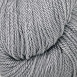 Gray yarn ball on a white background