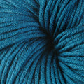 Close-up of a ball of blue yarn