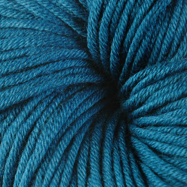 Close-up of a ball of blue yarn
